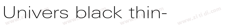 Univers black thin字体转换